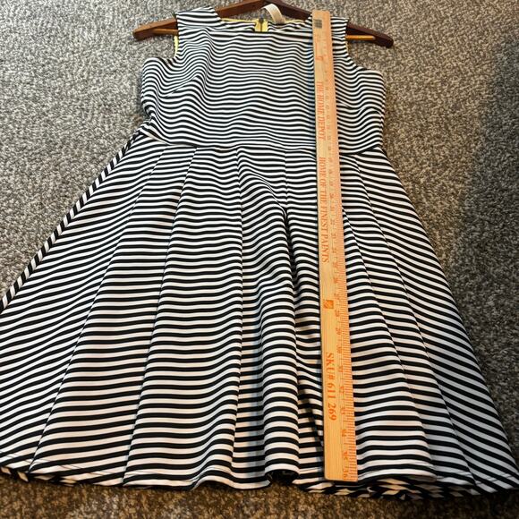 Julian Taylor Women Sleeveless Sheath Dress SZ 14 Striped Yellow Accent NO TIE - Picture 3 of 8